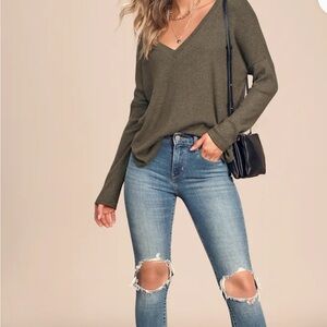 Lulu's Olive Long Sleeve Tee